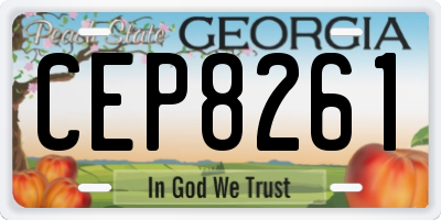 GA license plate CEP8261