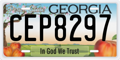 GA license plate CEP8297