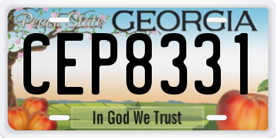 GA license plate CEP8331
