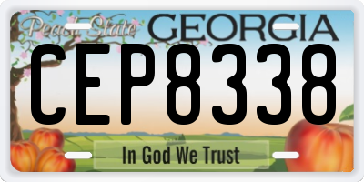 GA license plate CEP8338