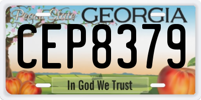 GA license plate CEP8379