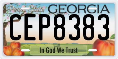 GA license plate CEP8383