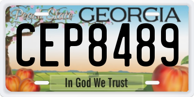 GA license plate CEP8489