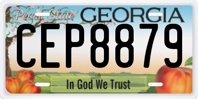 GA license plate CEP8879