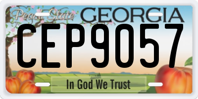 GA license plate CEP9057