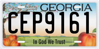 GA license plate CEP9161