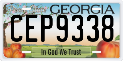 GA license plate CEP9338