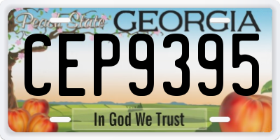 GA license plate CEP9395