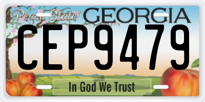 GA license plate CEP9479