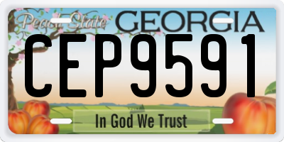GA license plate CEP9591