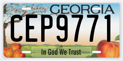 GA license plate CEP9771