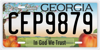 GA license plate CEP9879