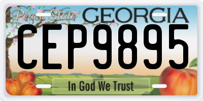 GA license plate CEP9895