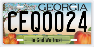 GA license plate CEQ0024