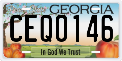 GA license plate CEQ0146