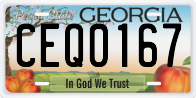 GA license plate CEQ0167