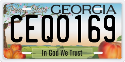 GA license plate CEQ0169