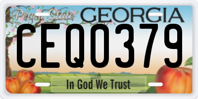 GA license plate CEQ0379