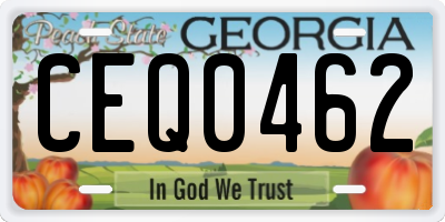 GA license plate CEQ0462