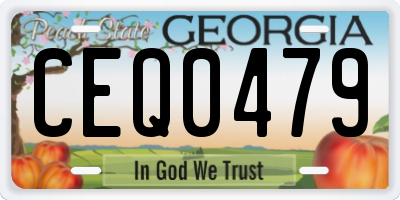 GA license plate CEQ0479