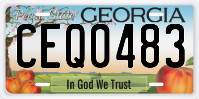 GA license plate CEQ0483