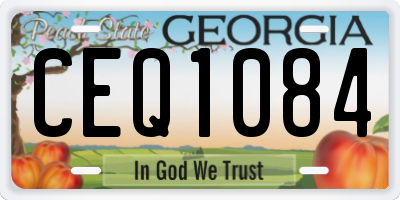 GA license plate CEQ1084