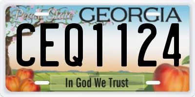 GA license plate CEQ1124