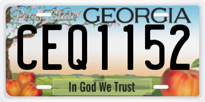 GA license plate CEQ1152