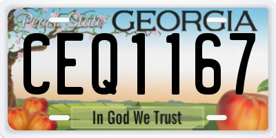 GA license plate CEQ1167