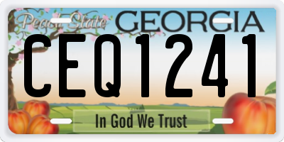 GA license plate CEQ1241