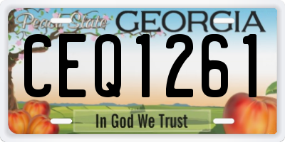 GA license plate CEQ1261