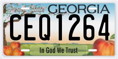 GA license plate CEQ1264