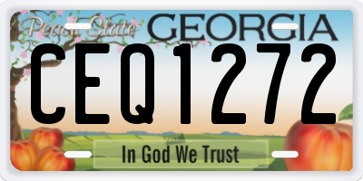 GA license plate CEQ1272