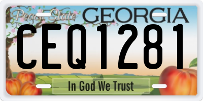 GA license plate CEQ1281