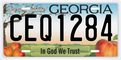 GA license plate CEQ1284