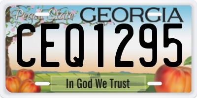 GA license plate CEQ1295