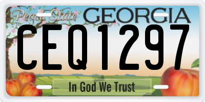 GA license plate CEQ1297