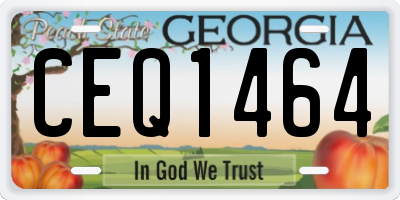 GA license plate CEQ1464