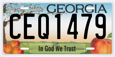GA license plate CEQ1479