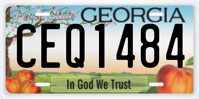 GA license plate CEQ1484