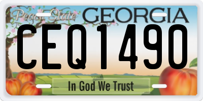 GA license plate CEQ1490