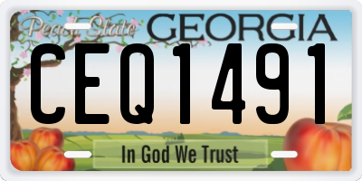 GA license plate CEQ1491