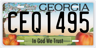 GA license plate CEQ1495