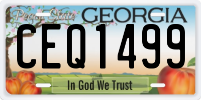 GA license plate CEQ1499