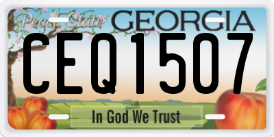 GA license plate CEQ1507
