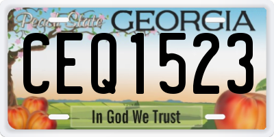 GA license plate CEQ1523