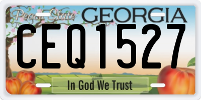 GA license plate CEQ1527