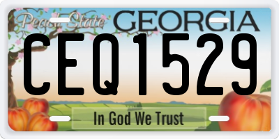 GA license plate CEQ1529