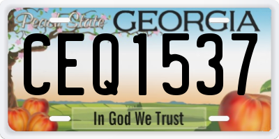 GA license plate CEQ1537