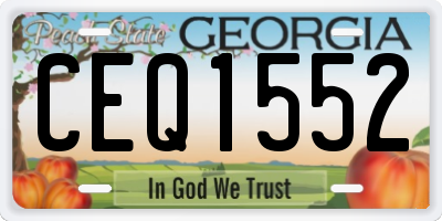 GA license plate CEQ1552